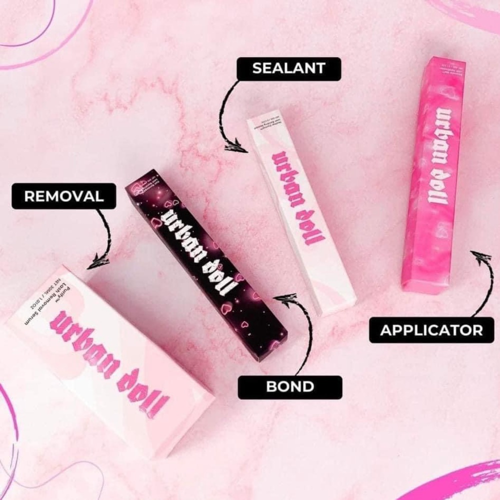 Lash extension application tools for UrbanDoll DollHouse lashes